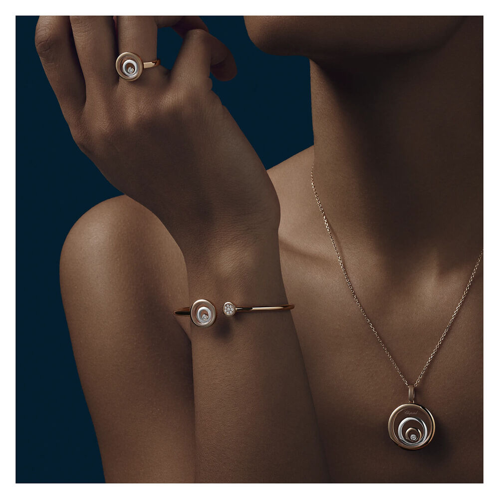 Chopard Happy Spirit 18ct White Rose Gold 0.09ct Diamond Necklace image number 4