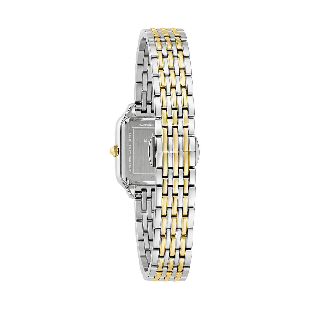 Bulova Sutton 23mm Silver Dial Two Tone Stainless Steel Bracelet Watch