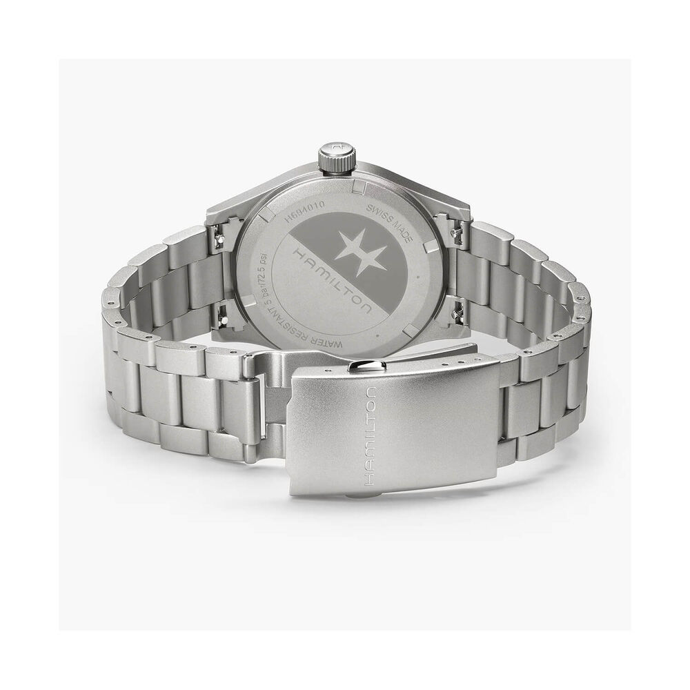 Hamilton Khaki Fields Quartz 38mm Blue Dial Steel Bracelet Watch image number 4