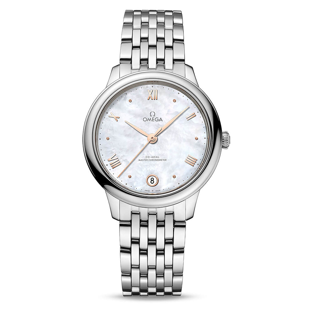 OMEGA De Ville Prestige Co-Axial Master Chronometer 34mm White Dial Bracelet Watch