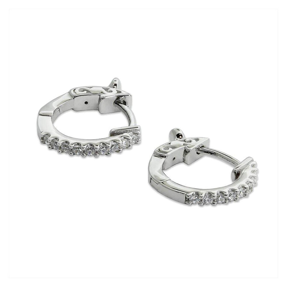 CARAT* London Sterling Silver Crystal Hoop Earrings