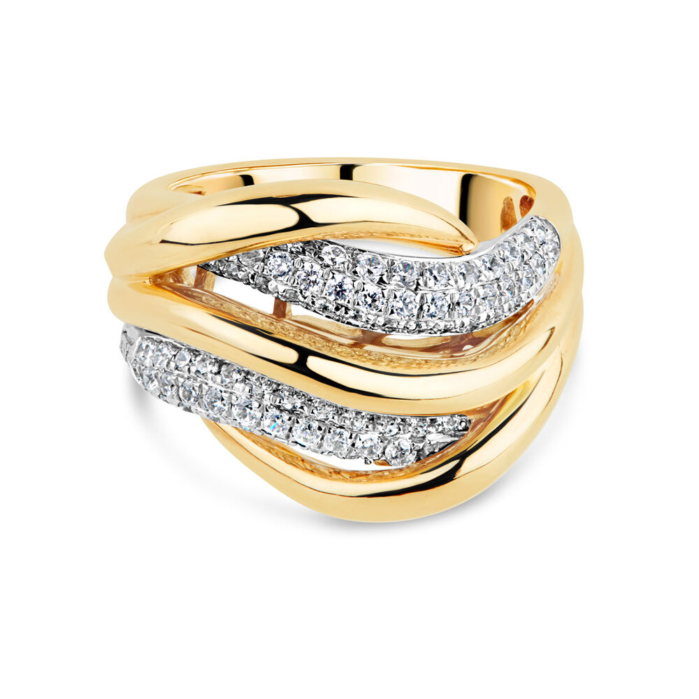 9ct Yellow Gold 0.75ct Statement Ring image number 4