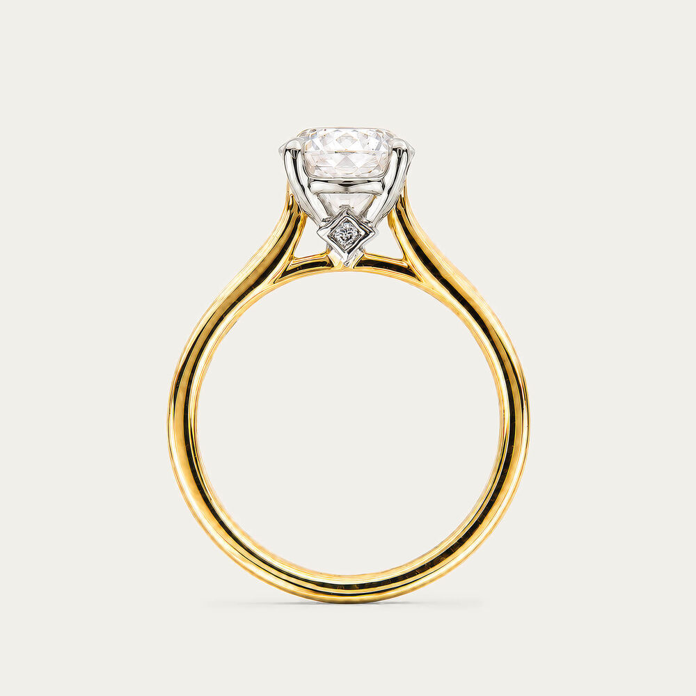 Born NOVA 18ct Yellow Gold 2.00ct Round Lab Grown Diamond Solitaire Ring