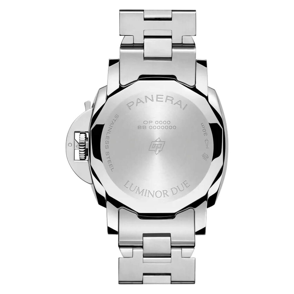 Panerai Luminor Due 38mm Luna White Dial Silver Bracelet Watch image number 1