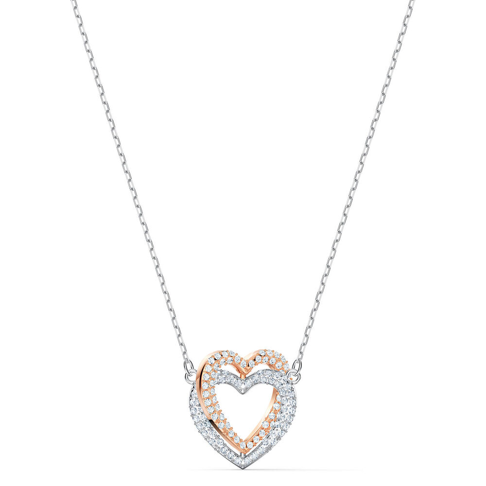 Swarovski Infinity Collection Double Heart Two Colour Necklace