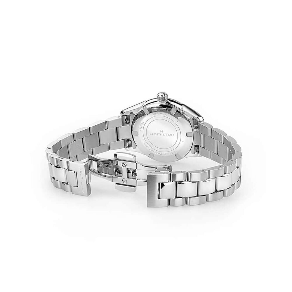 Hamilton Jazzmaster Quartz 32mm Pink Dial Steel Bracelet Watch