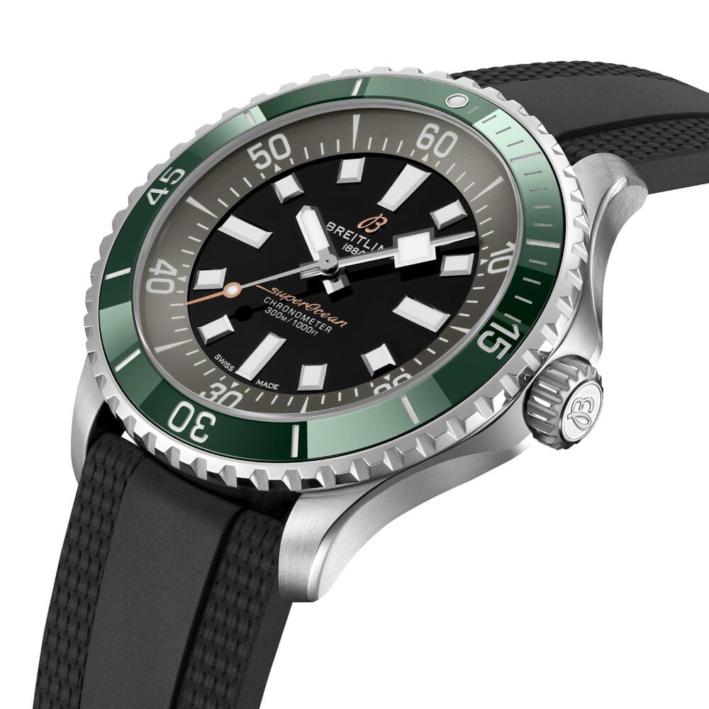 Breitling Superocean Auto 44 UK Limited Edition Black Dial & Rubber Strap Watch