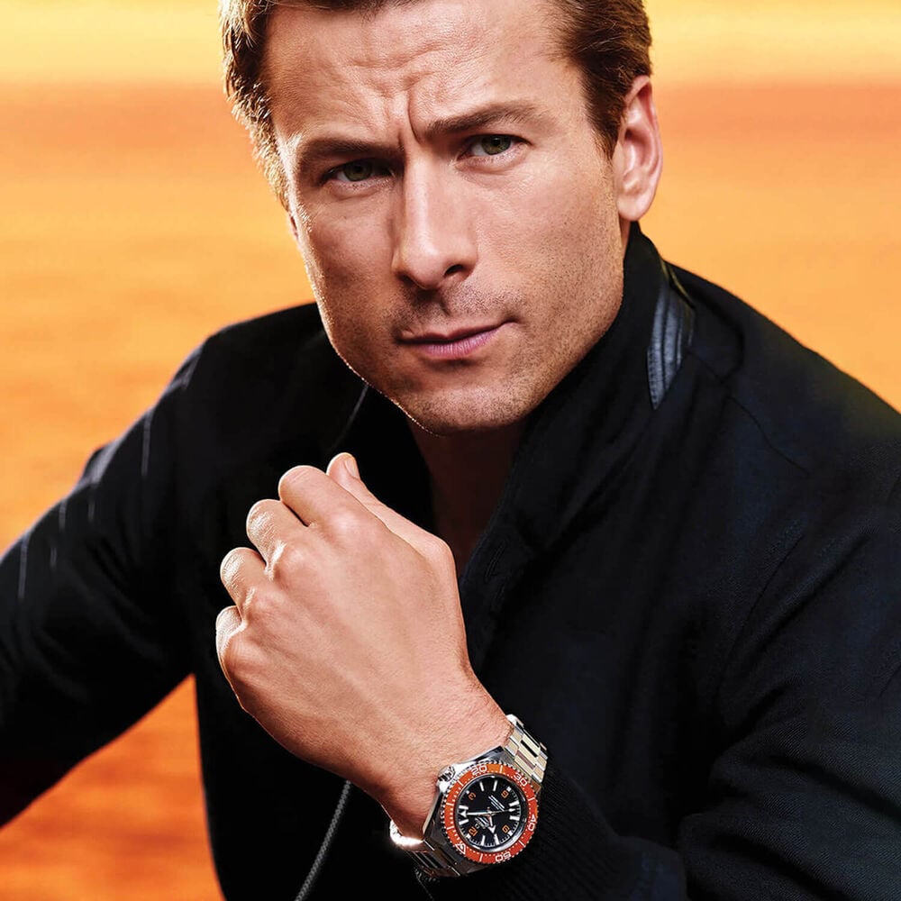 OMEGA Seamaster Planet Ocean 600M 42mm Black Dial Orange Bezel Steel Bracelet Watch image number 4