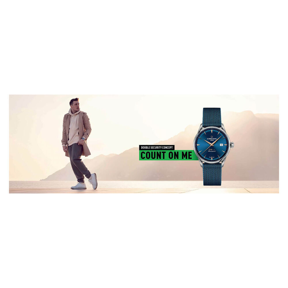 Certina DS-1 Powermatic 40mm Blue Dial Steel Case Bracelet Watch image number 5