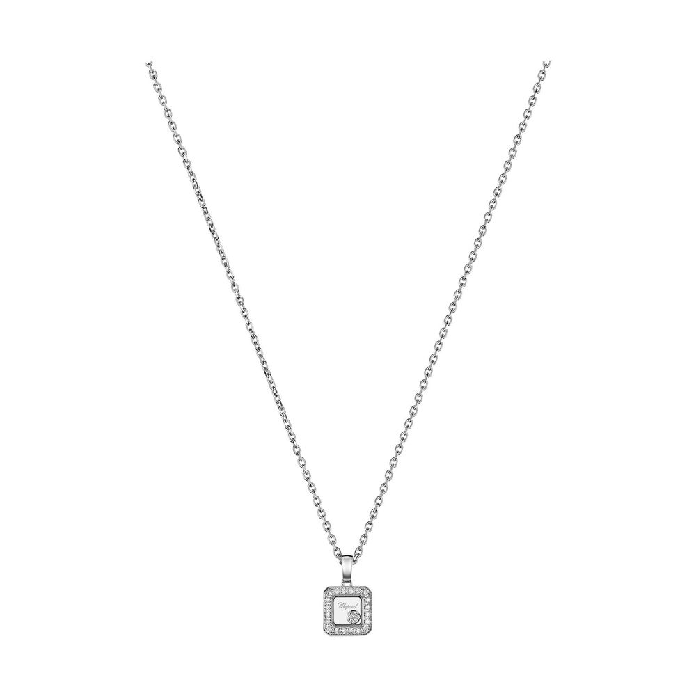 Chopard Happy Diamonds Icons 0.19ct Diamond Square 18ct White Gold Pendant