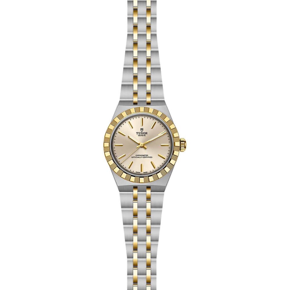 TUDOR Royal 30mm Ivory Dial Stainless Steel & Yellow Gold Bracelet Watch
