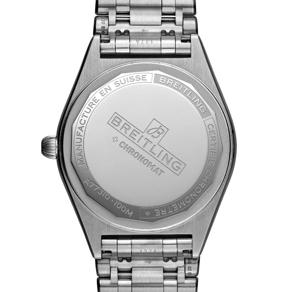 Breitling Chronomat 32mm White Dialmond Dot Diamond Steel Ladies Watch image number 1