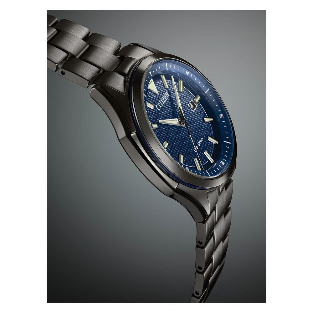Citizen Eco-Drive Sport Gun Metal & Blue Dial Men's Watch image number 3