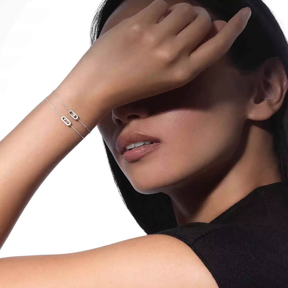Messika Care(s) 0.07ct Diamond White Gold Bracelet image number 2