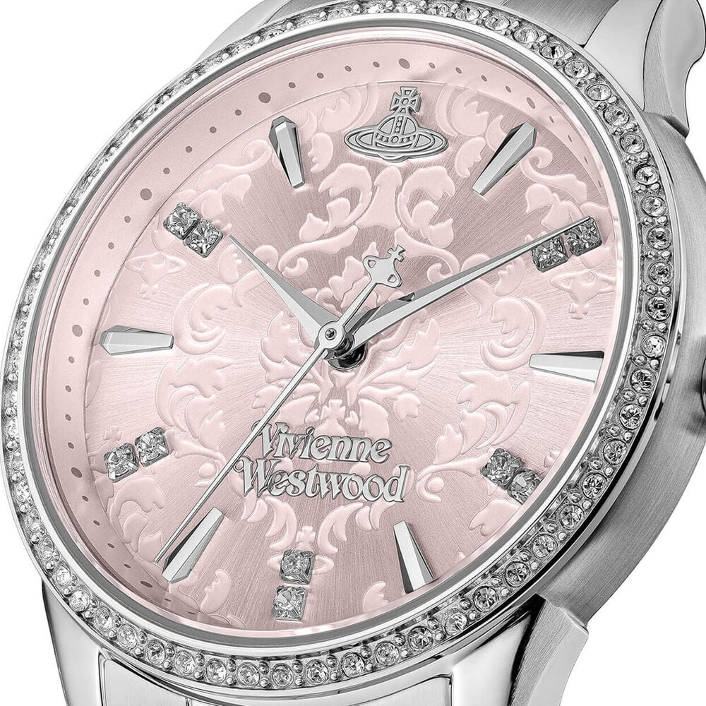 Vivienne Westwood Little Wallace 32mm Pink Dial Steel Bracelet Watch