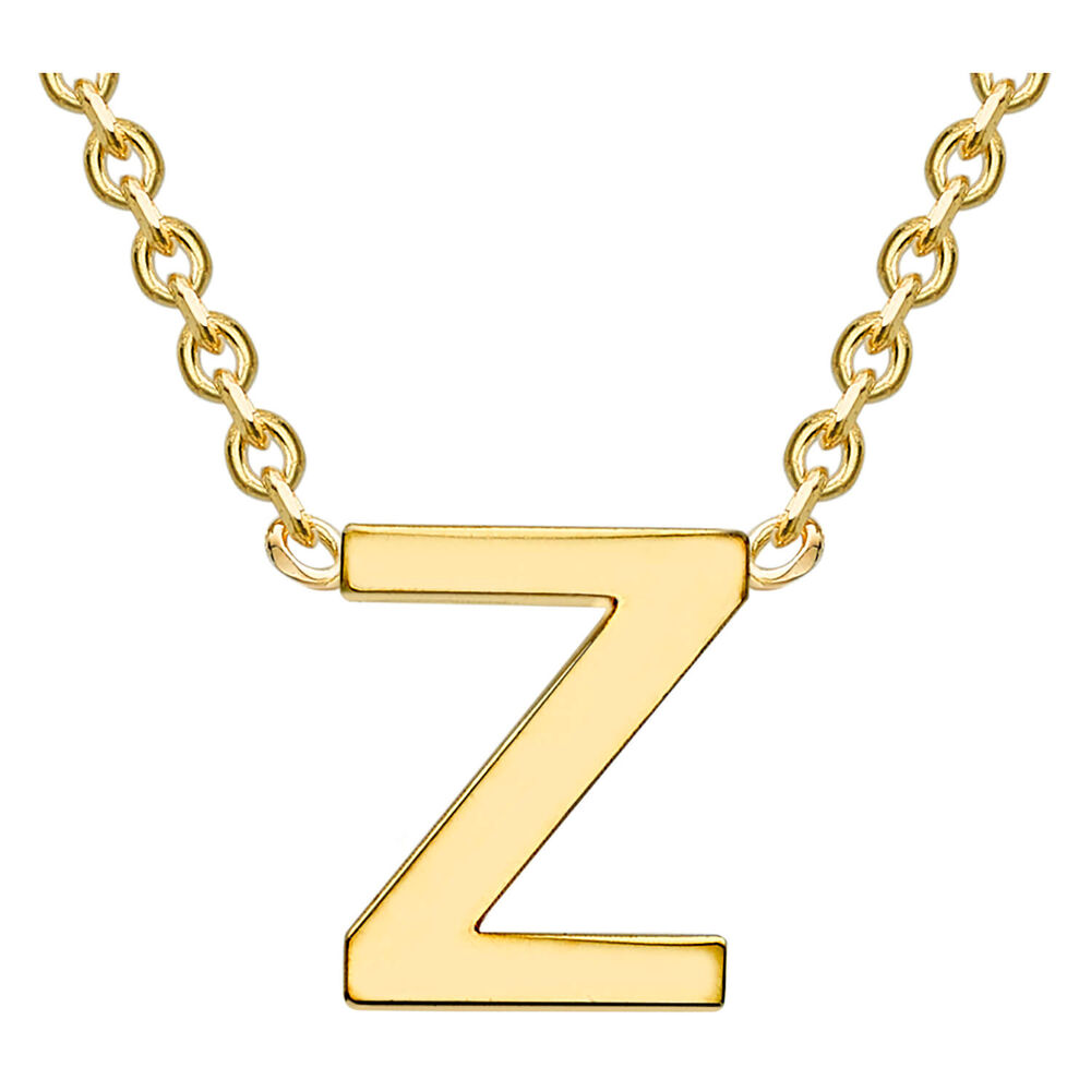 9 Carat Yellow Gold Petite Initial Z Necklet (Special Order) image number 0