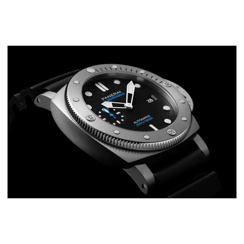 Panerai Submersible 44mm QuarantaQuattro Black Dial Strap Watch image number 4