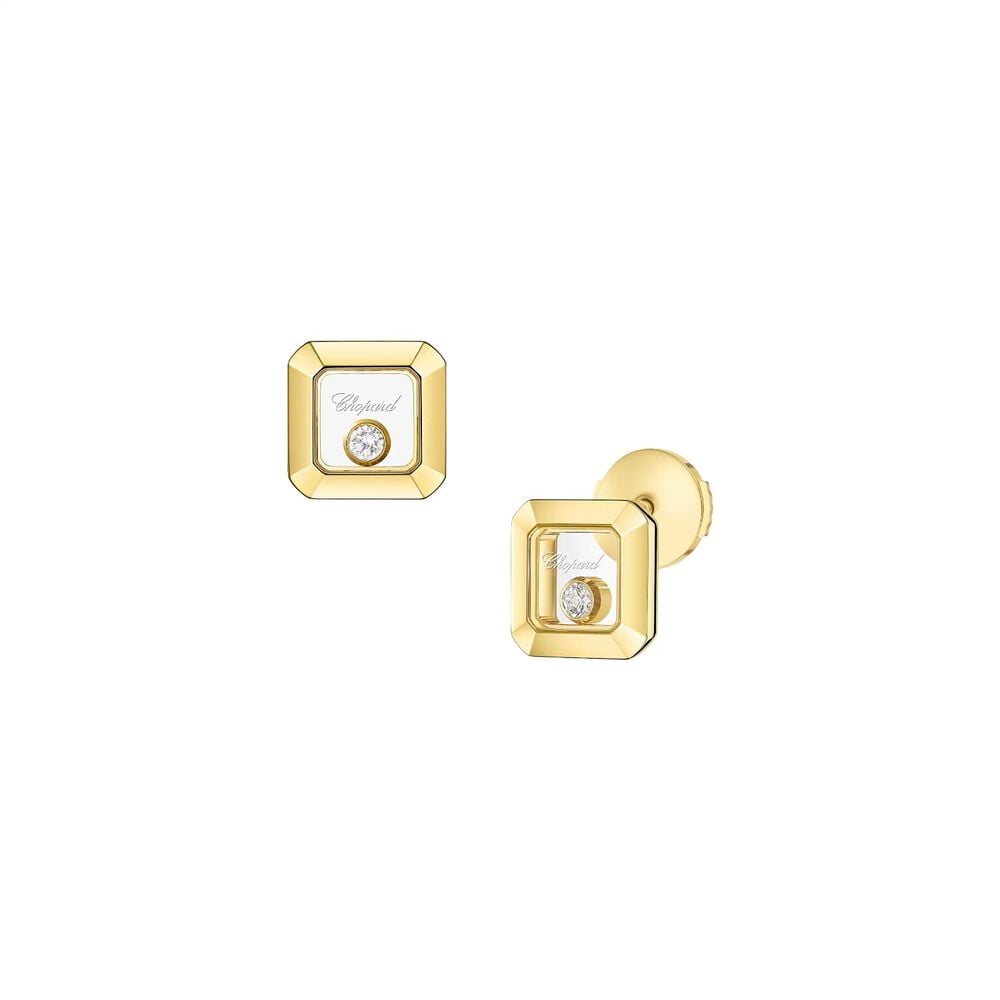 Chopard Happy Diamonds Icons 18ct Yellow Gold 0.10ct Diamond Stud Earrings image number 0