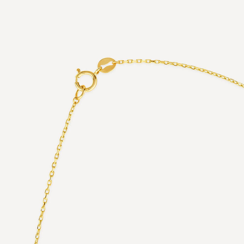 9ct Yellow & White Gold Pave Cubic Zirconia Star Trail Necklet image number 5