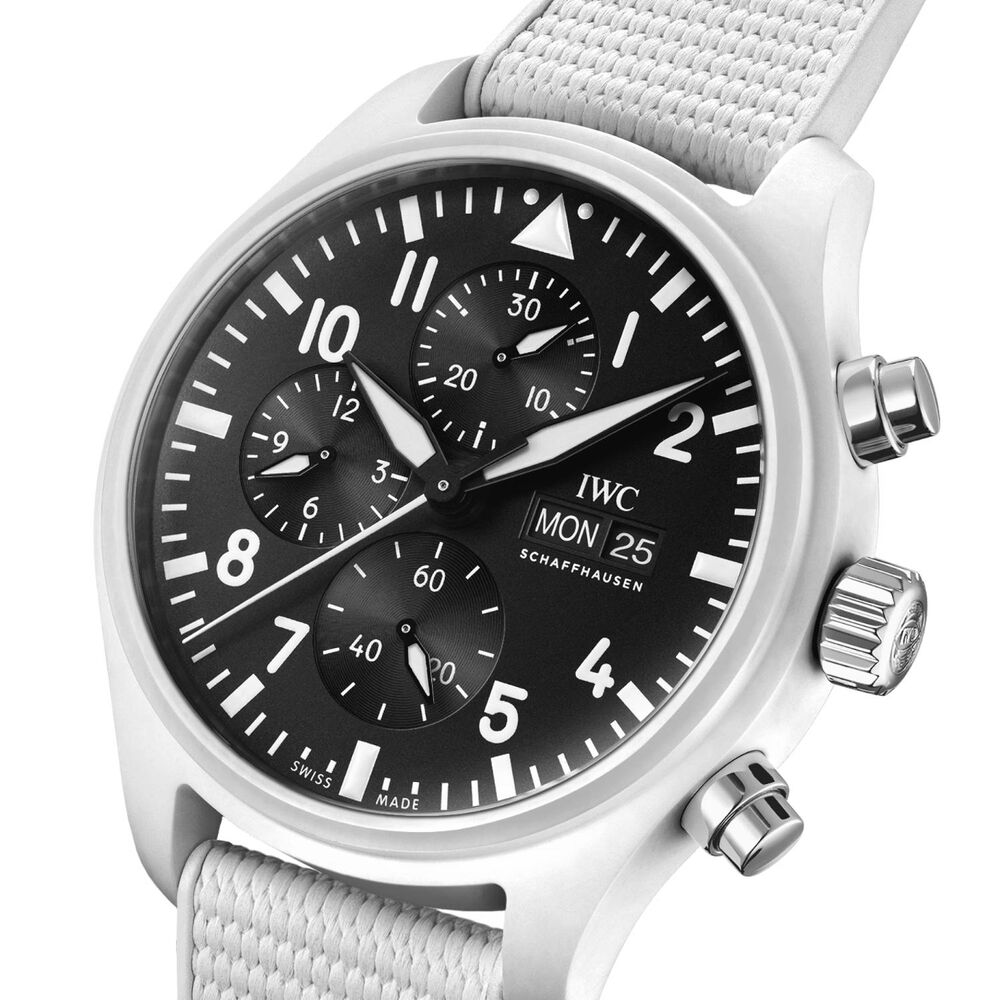 IWC Schaffhausen Pilot's Chronograph Top Gun Lake Tahoe Edition 44.5mm Dial Rubber Strap Watch image number 2