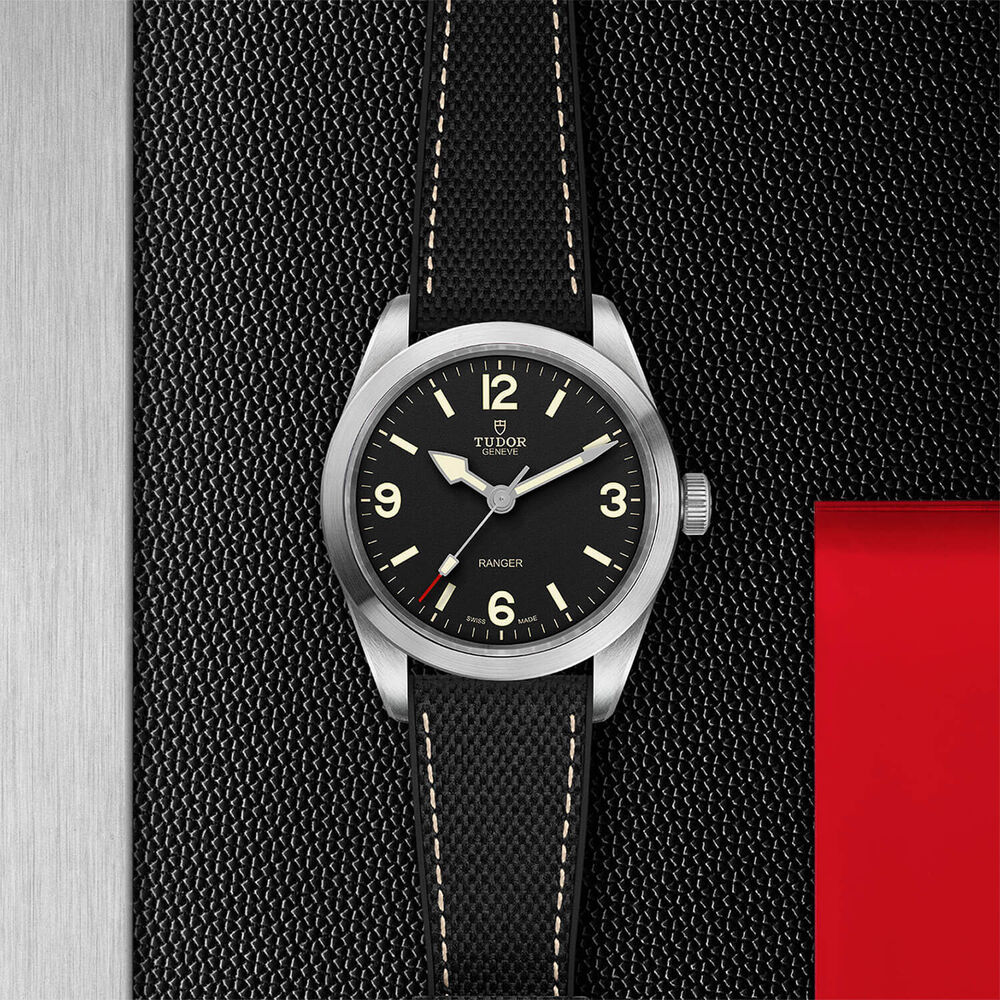 TUDOR Ranger 39mm Black Dial Hybrid Black Strap Watch image number 2
