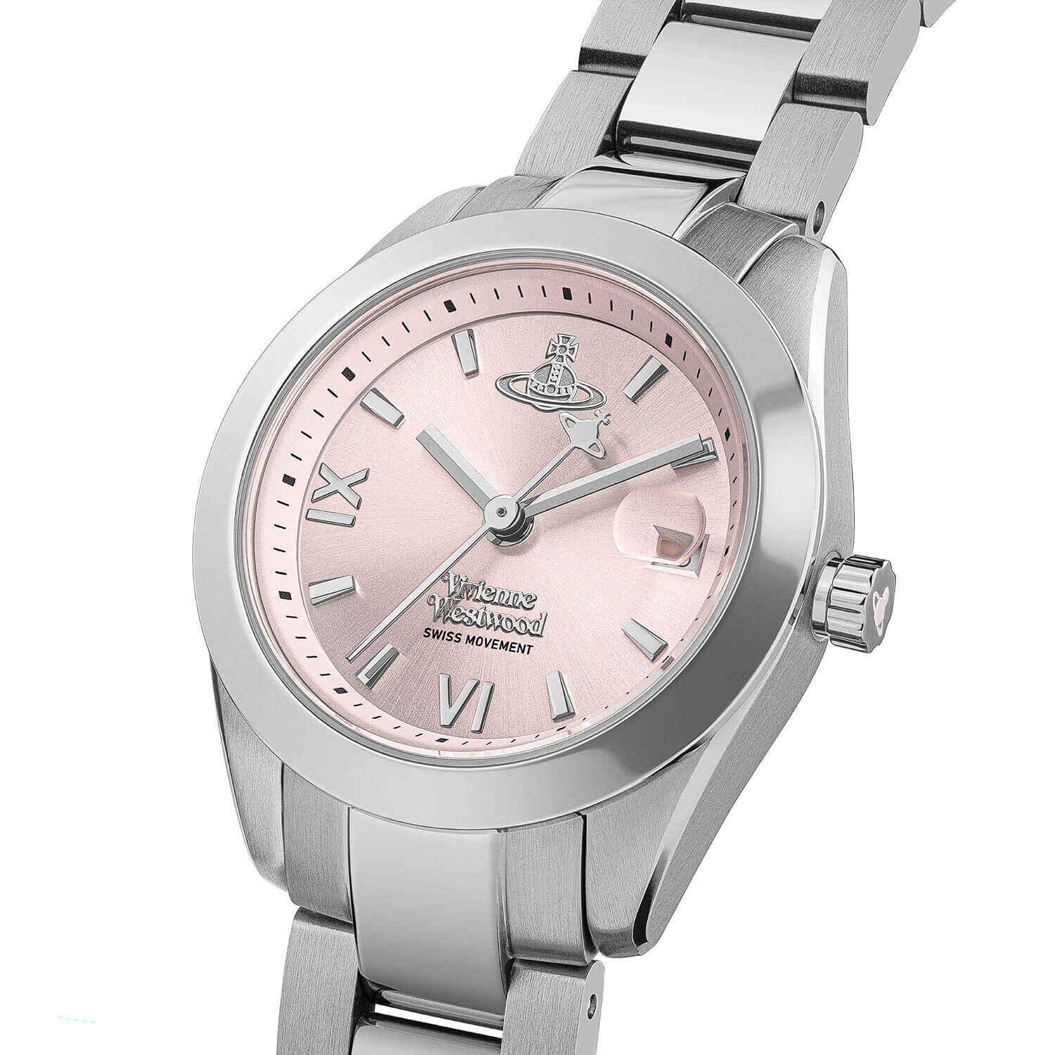VW Fenchurch 28mm Pink Dial Steel Bracelet Watch