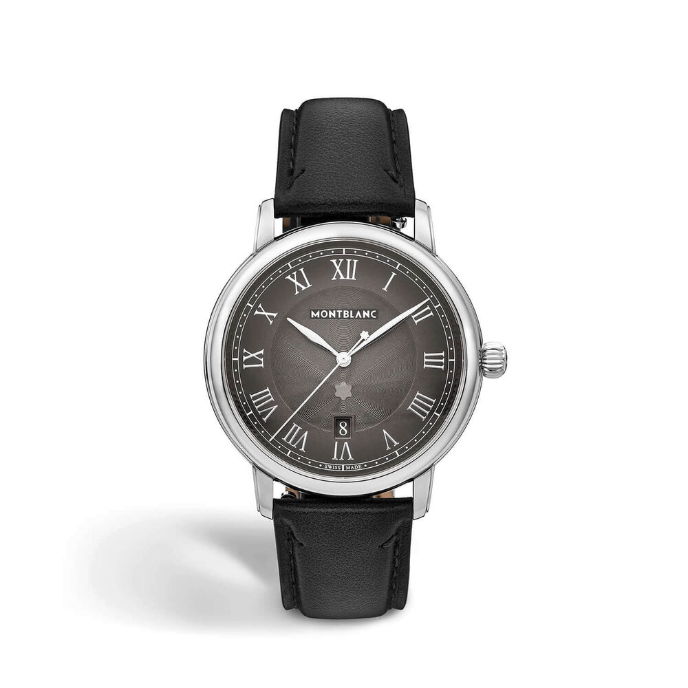 Montblanc Star Legacy Automatic Date 42mm Anthracite Dial Black Strap Watch image number 0