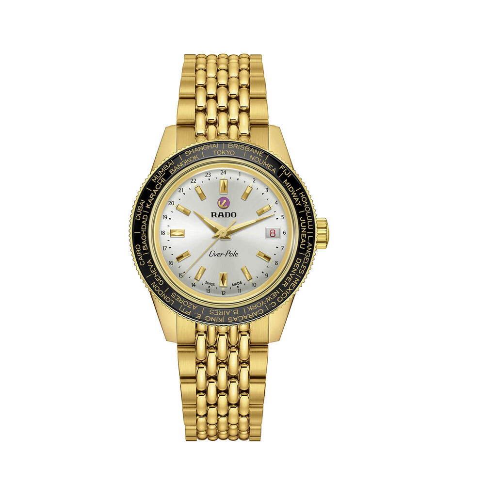 Rado Captain Cook Over-Pole Limited Edition 39mm Gold PVD Steel Bracelet & Leather Strap Watch image number 1