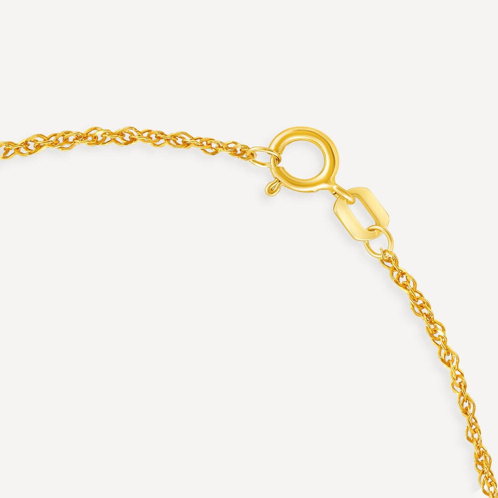 9ct Two Colour Gold Cubic Zirconia Open Heart Pendant (Chain Included) image number 3