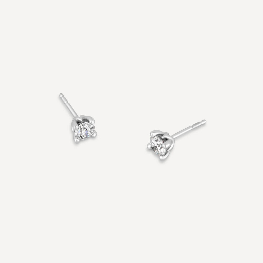 The Orchid Setting 18ct White Gold 0.70ct Diamond Stud Earrings image number 1