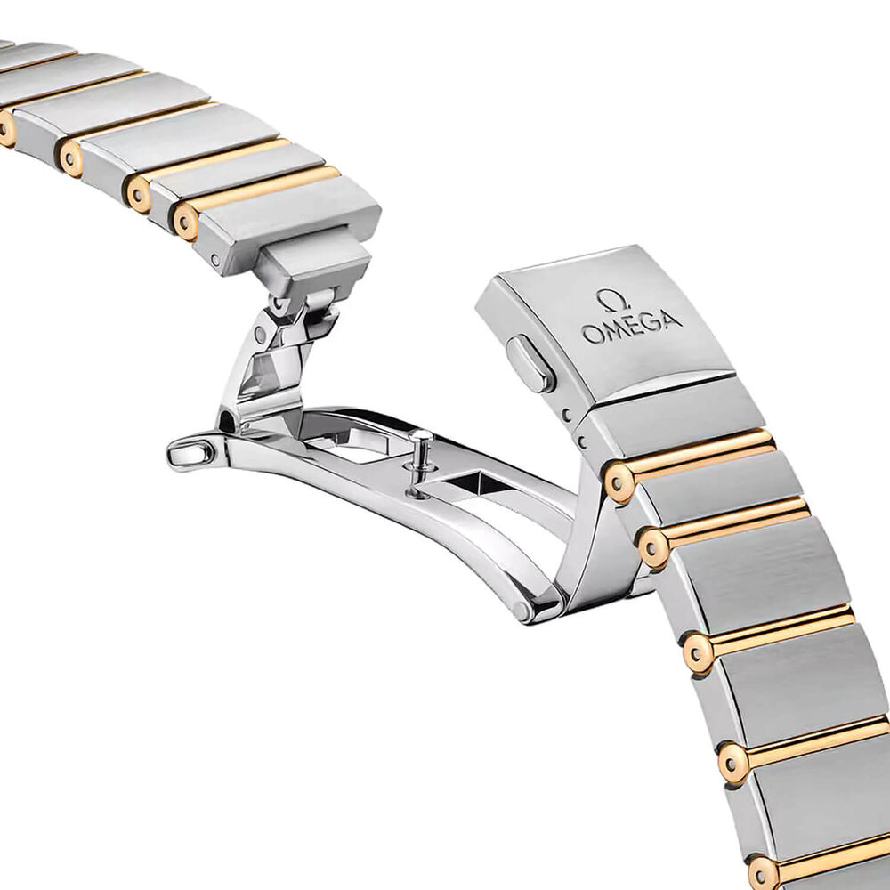 OMEGA Constellation 28mm MOP Dial Diamond Dots Steel & Gold Bracelet