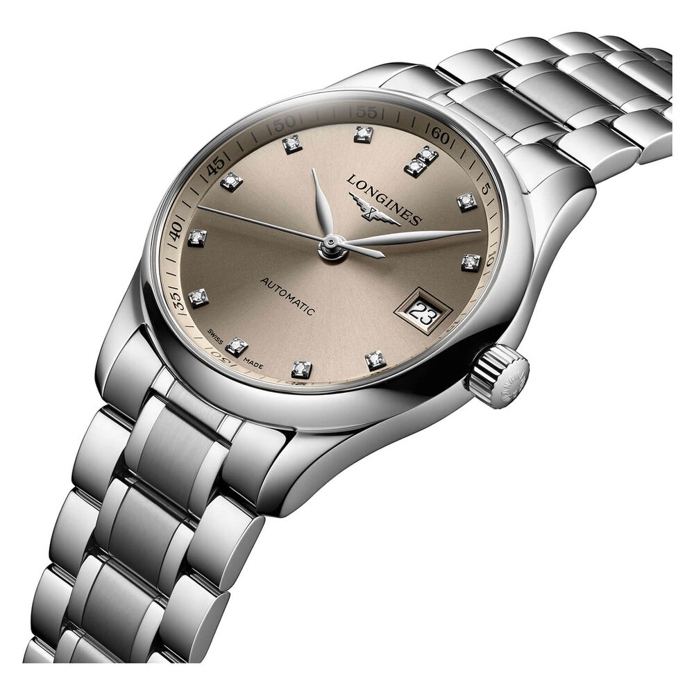 Longines Master Collection 34mm Beige Dial Bracelet Watch image number 1