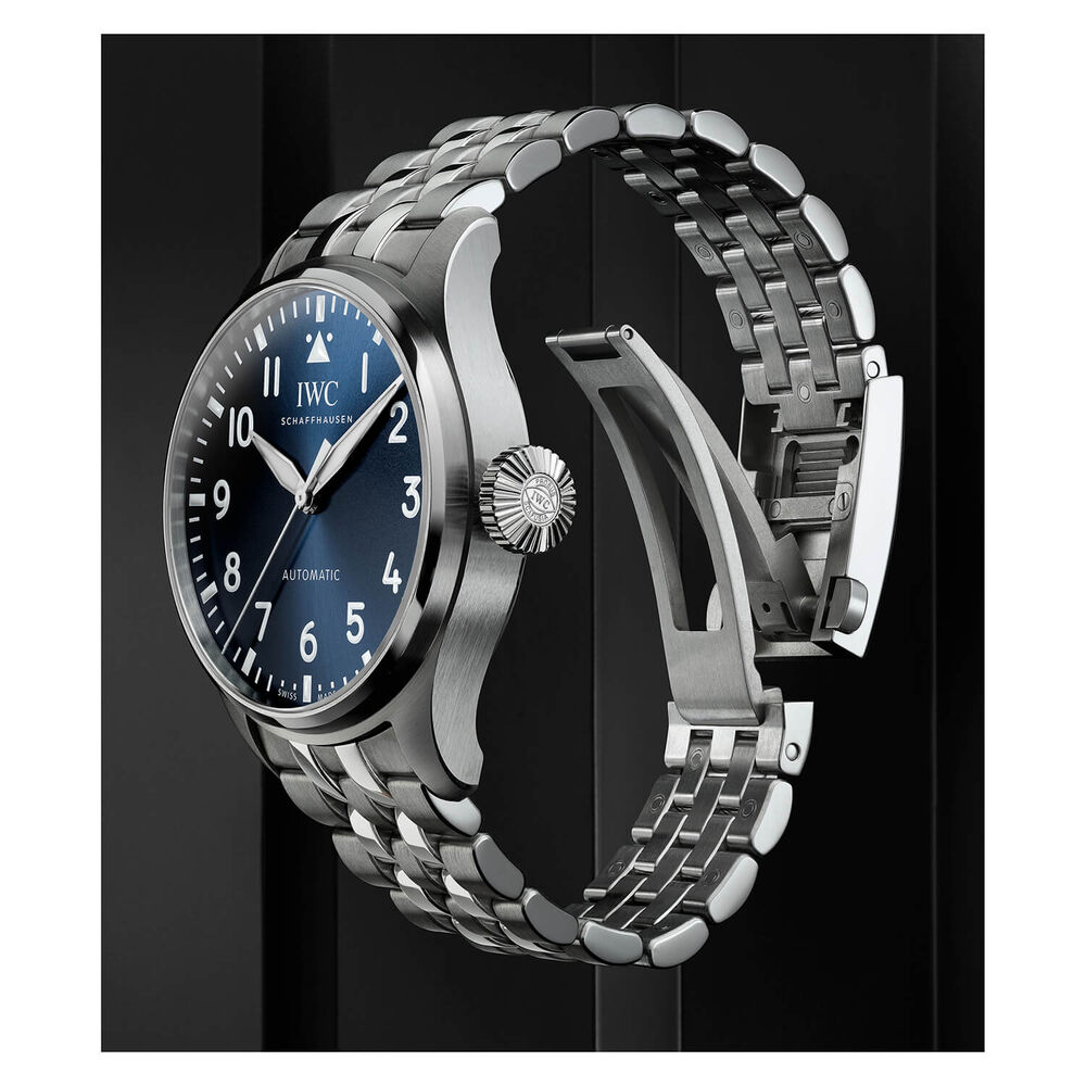 IWC Schaffhausen Big Pilot 43mm Blue Dial Steel Case Bracelet Watch image number 2