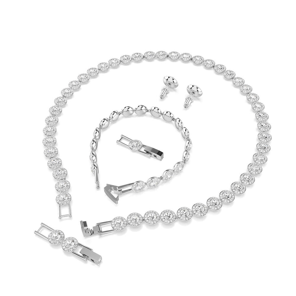 Swarovski Una Angelic Crystals Rhodium Plated Set