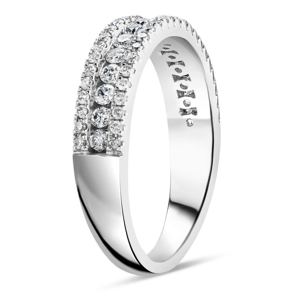 18ct white gold 0.52 carat diamond eternity ring image number 3