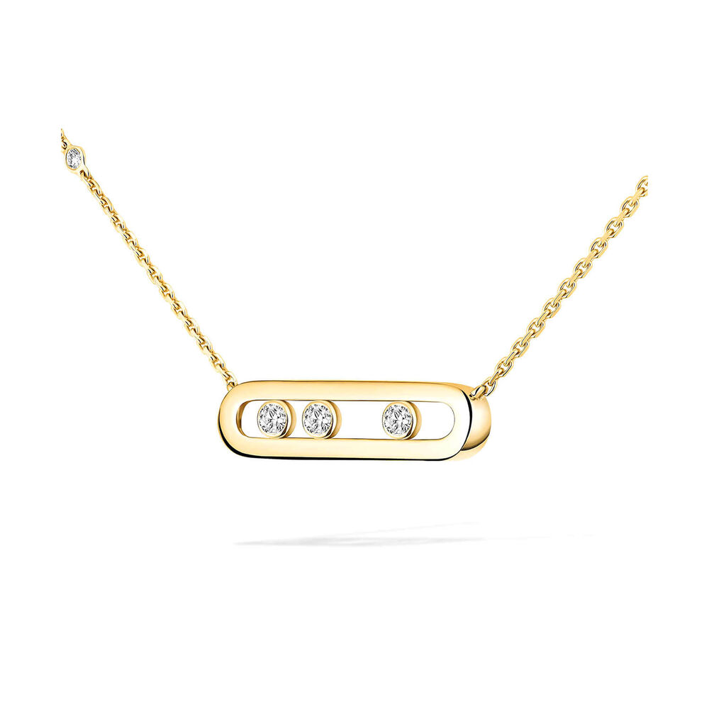 Messika Baby Move 0.15ct Diamond Yellow Gold Necklace image number 2