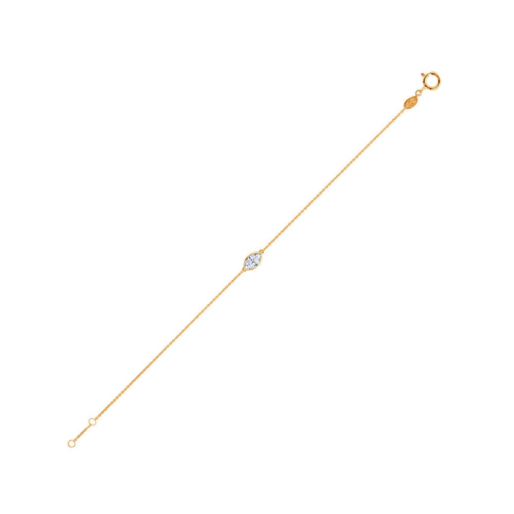 Born Contour 9ct Yellow Gold 0.30ct Marquise Lab Grown Diamond Bracelet
