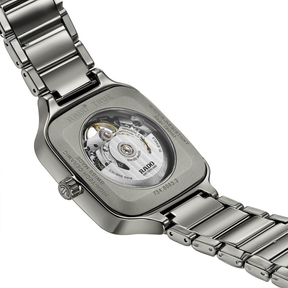 Rado True Square 38mm Automatic Plasma Skeleton Dial Ceramic Case Watch image number 3