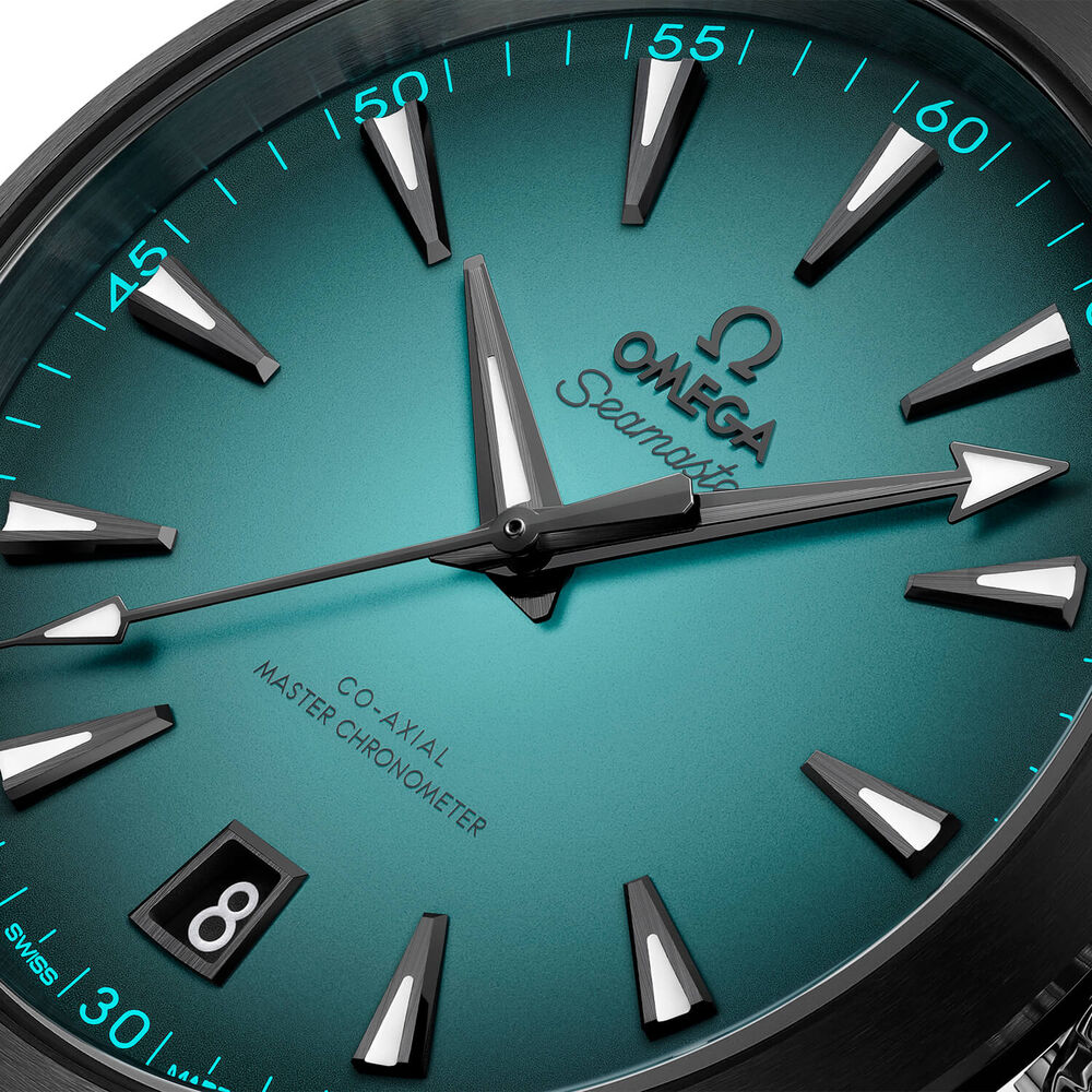 OMEGA Seamaster Aqua Terra 150M 41mm Turquoise Dial Rubber Strap Watch image number 2