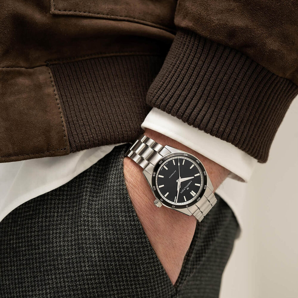 Hamilton Jazzmaster Performer Auto 38mm Black Dial Steel Bracelet Watch image number 3