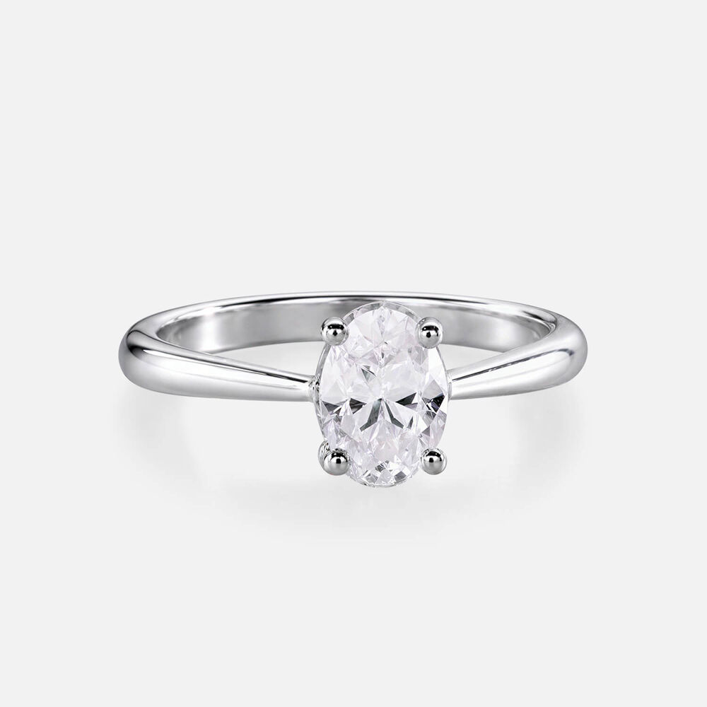 Prism 9ct White Gold 1.00ct Oval Diamond Solitaire Ring