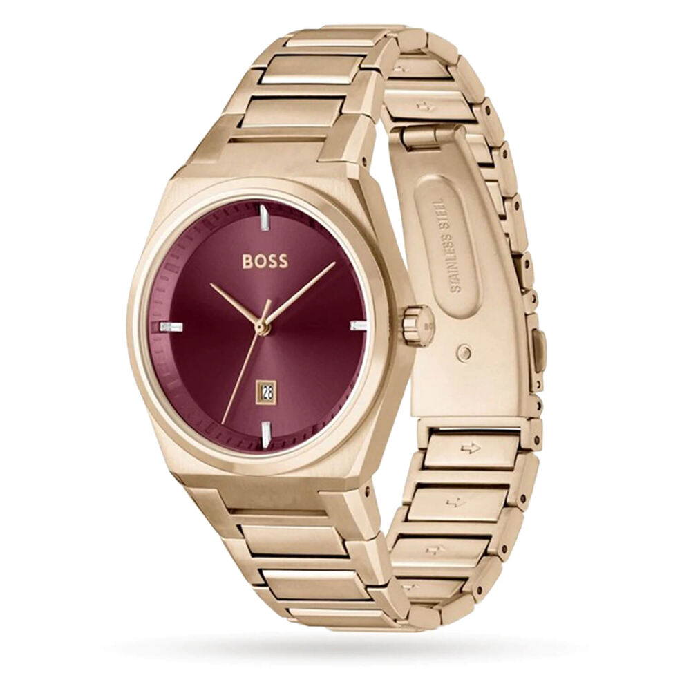 BOSS Steer 36mm Purple Gold Rose Gold Case Watch image number 2