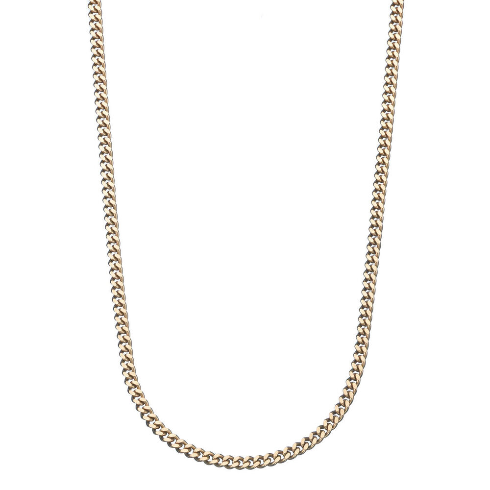 9ct gold fine curb chain - 20 inch (51cm)