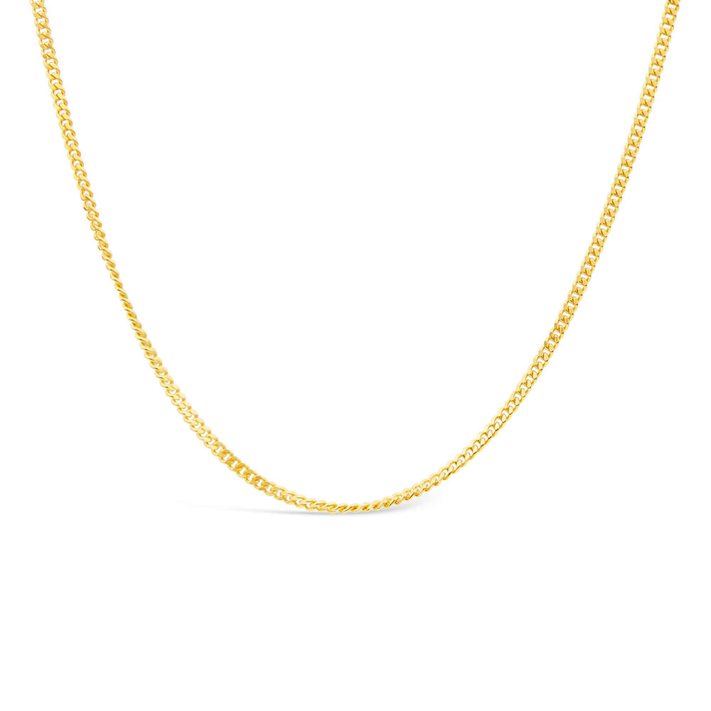 9ct gold fine curb chain - 20 inch (51cm)