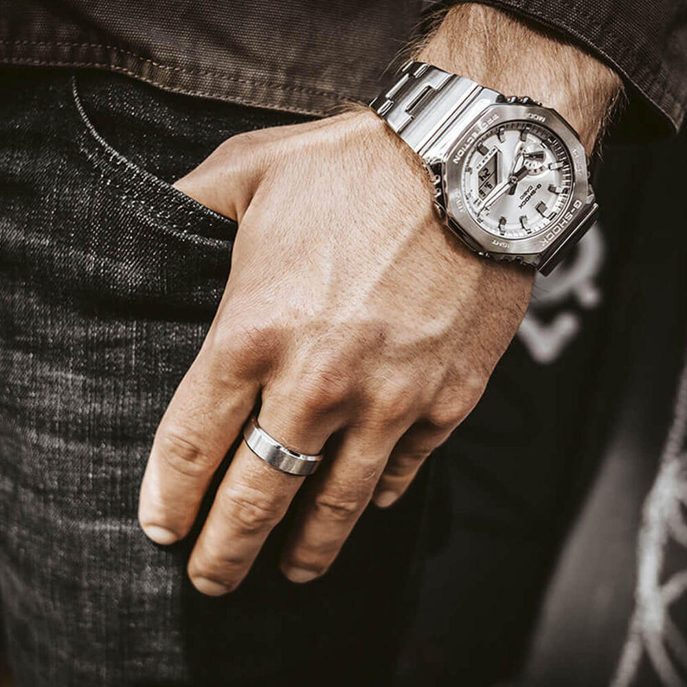G-SHOCK G-STEEL 49.3mm Silver Dial Stainless Steel Bracelet Watch