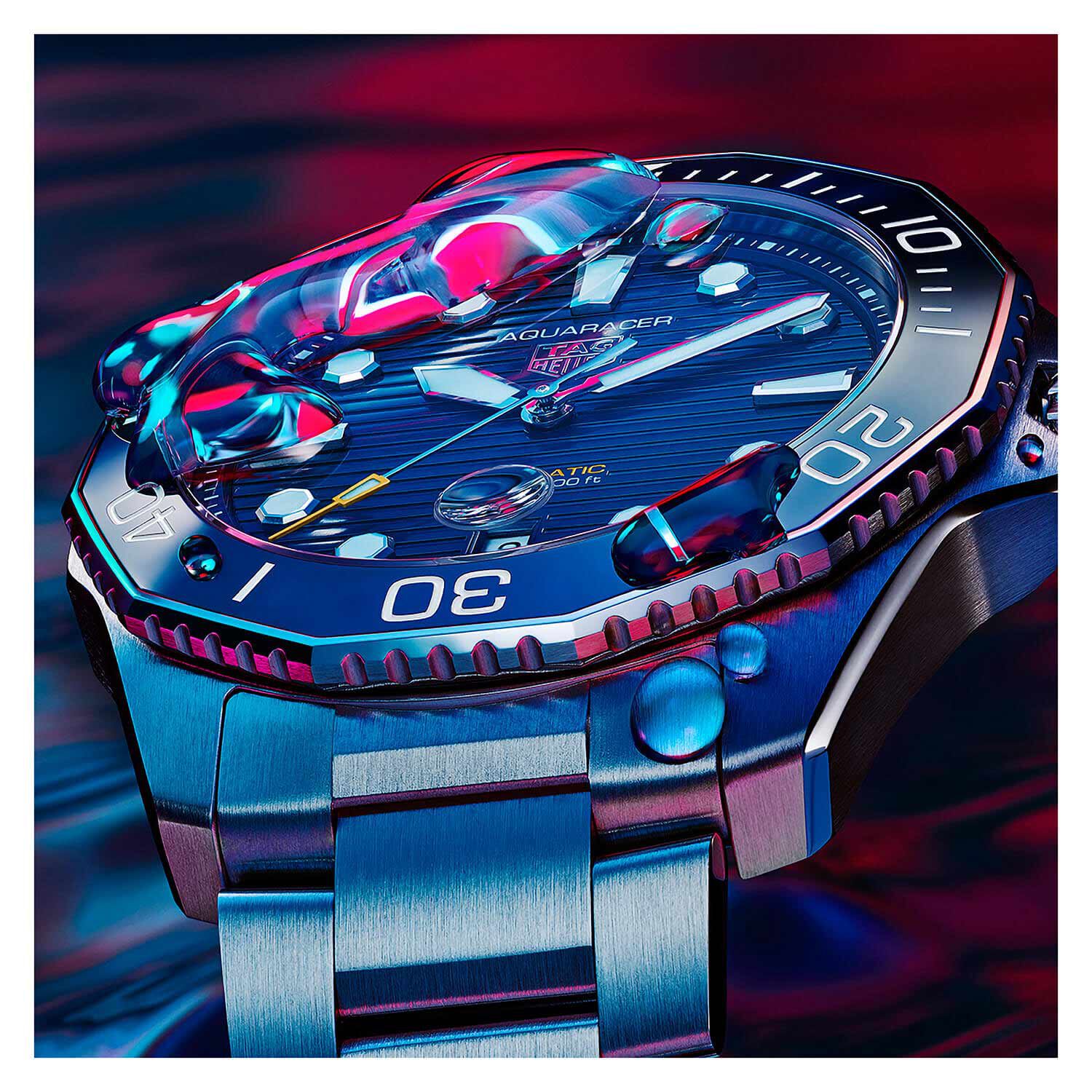 Tag heuer aquaracer red blue bezel deals