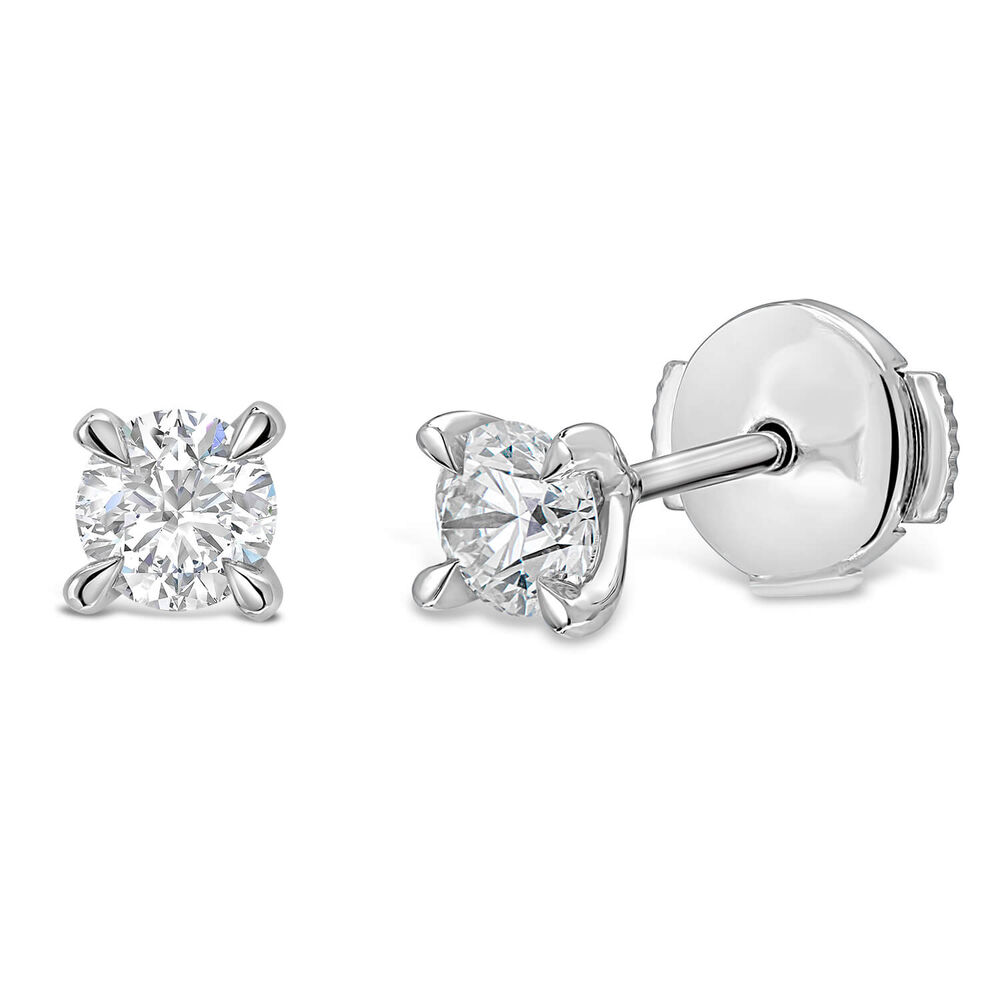 18ct White Gold 0.50ct Amia Diamond Earrings image number 1