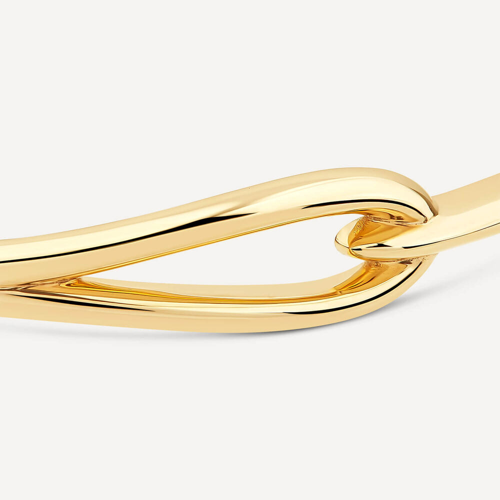 9ct Yellow Gold Polished Stirrup Bangle image number 3
