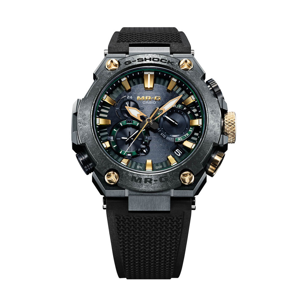 G-SHOCK MR-G 54.7mm Blue-Green Dial Titanium Bracelet Watch image number 1