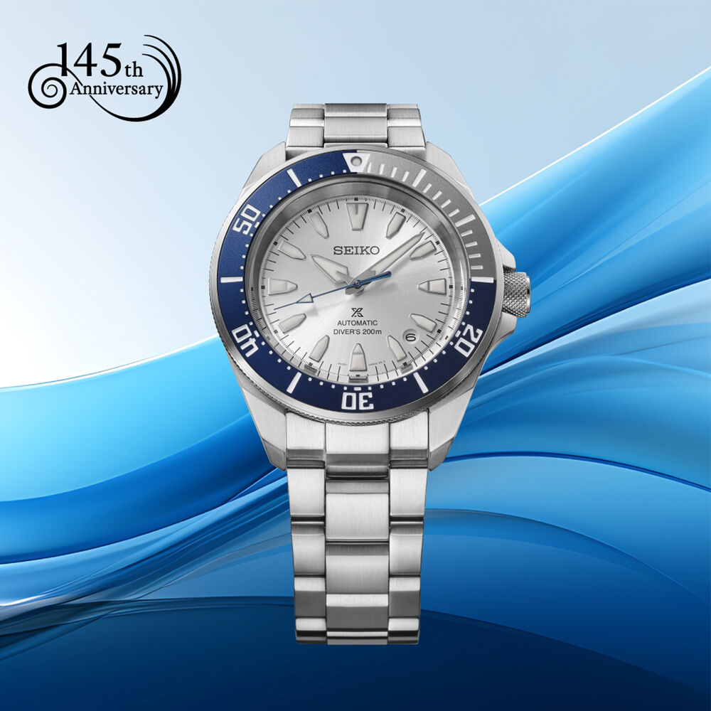 Seiko 145th Anniversary Prospex Diver's 'Samurai' Limited Edition Silvertone Watch